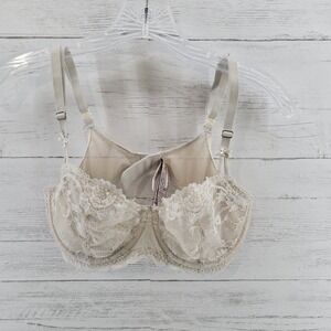 Victoria's Secret, Dream Angels Push Up Bra, No Padding, 34D, Nude Lace